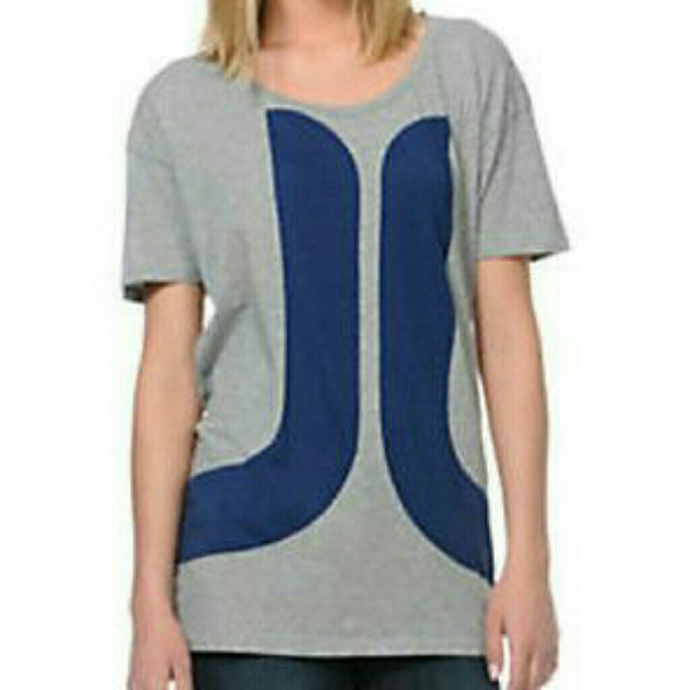 NWT WeSC icon top tee shirt boyfriend fit medium grey